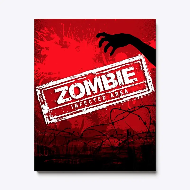 Zombie Infected Area Canvas Print