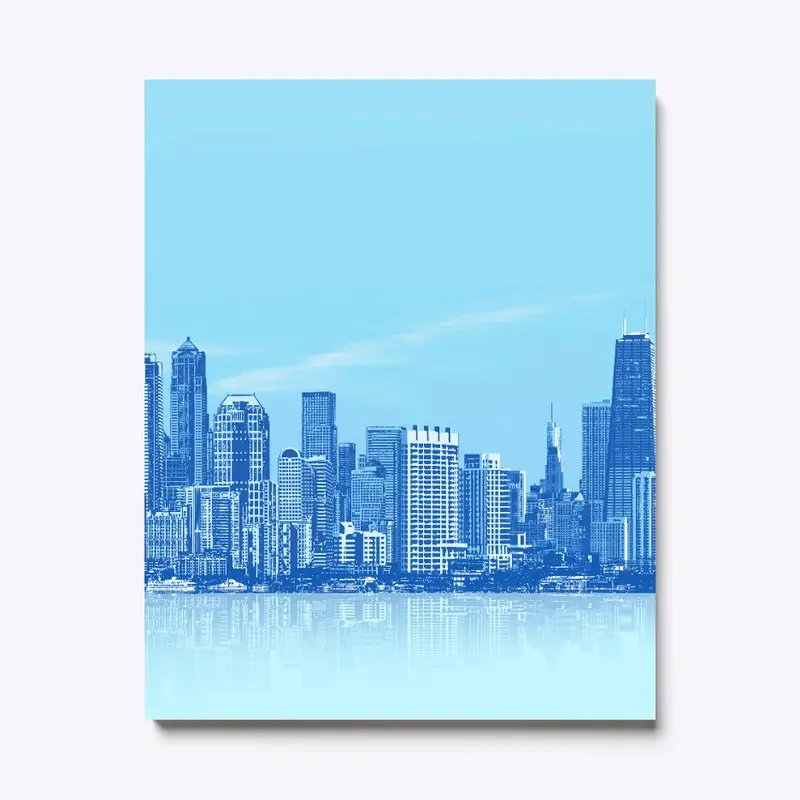 City in Monochrome Canvas Print